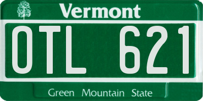 VT license plate OTL621