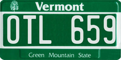VT license plate OTL659