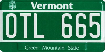 VT license plate OTL665