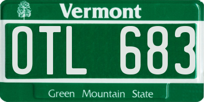 VT license plate OTL683