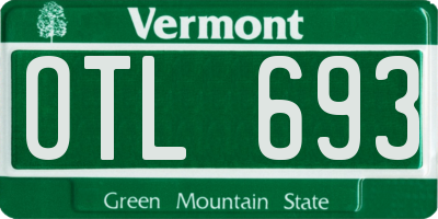 VT license plate OTL693