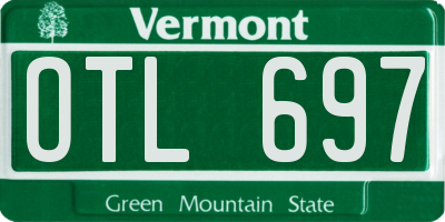 VT license plate OTL697