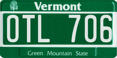 VT license plate OTL706
