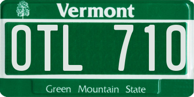 VT license plate OTL710