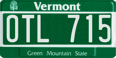 VT license plate OTL715