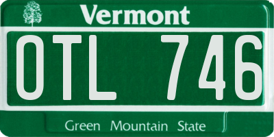 VT license plate OTL746