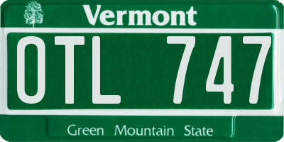 VT license plate OTL747
