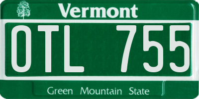 VT license plate OTL755
