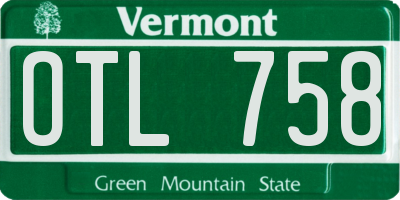 VT license plate OTL758