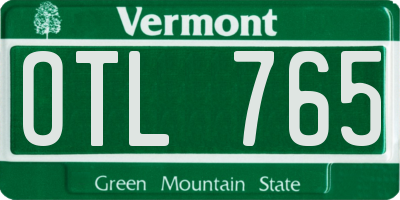 VT license plate OTL765