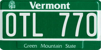 VT license plate OTL770