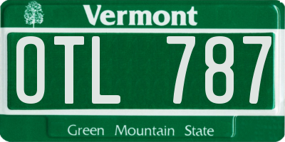 VT license plate OTL787