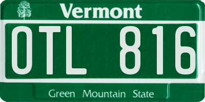 VT license plate OTL816