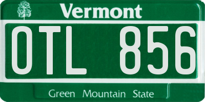 VT license plate OTL856