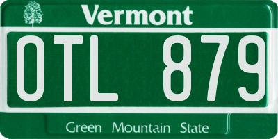 VT license plate OTL879