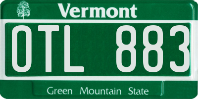 VT license plate OTL883