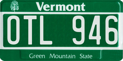 VT license plate OTL946