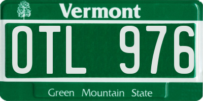 VT license plate OTL976