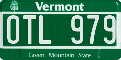 VT license plate OTL979