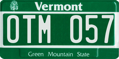 VT license plate OTM057
