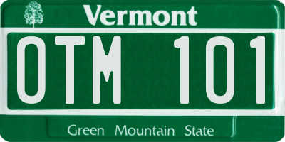 VT license plate OTM101