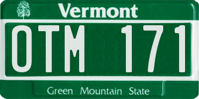 VT license plate OTM171