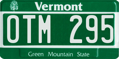 VT license plate OTM295
