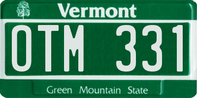 VT license plate OTM331