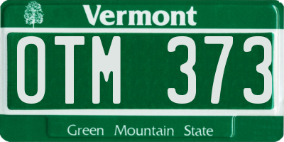 VT license plate OTM373