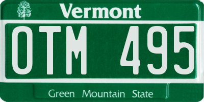 VT license plate OTM495