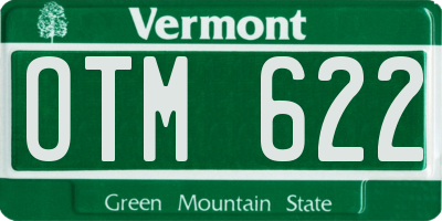 VT license plate OTM622