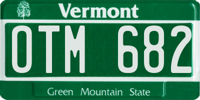 VT license plate OTM682