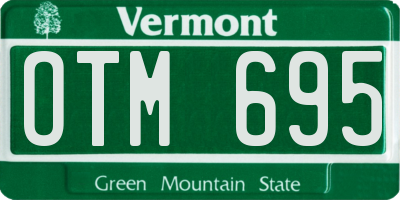 VT license plate OTM695