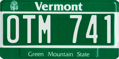 VT license plate OTM741