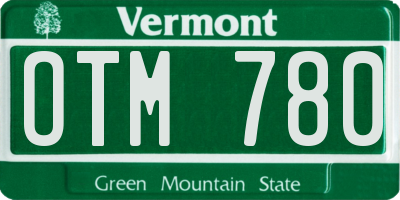 VT license plate OTM780