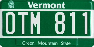 VT license plate OTM811