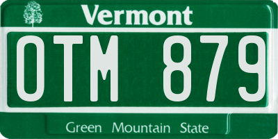 VT license plate OTM879