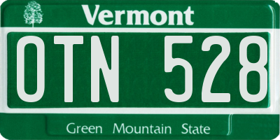 VT license plate OTN528