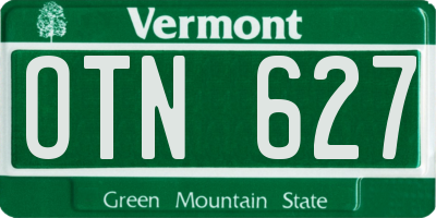 VT license plate OTN627