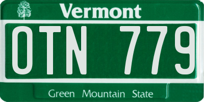 VT license plate OTN779