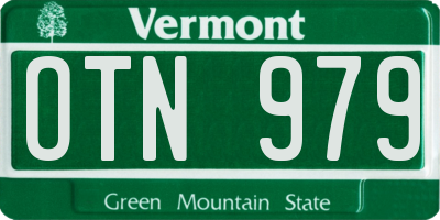 VT license plate OTN979