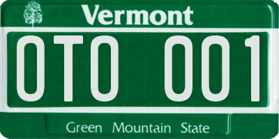 VT license plate OTO001