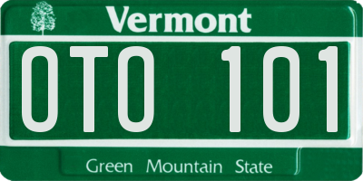 VT license plate OTO101