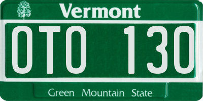 VT license plate OTO130