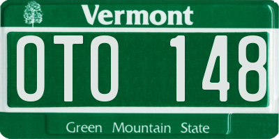 VT license plate OTO148
