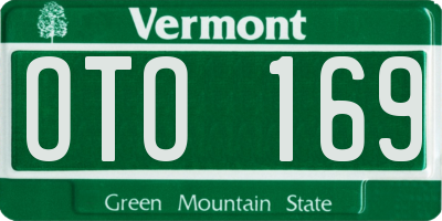 VT license plate OTO169
