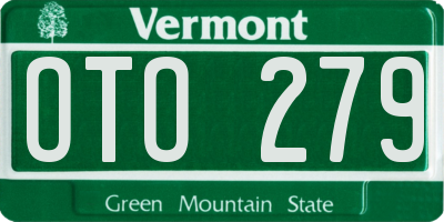 VT license plate OTO279