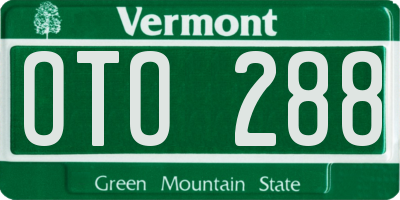 VT license plate OTO288