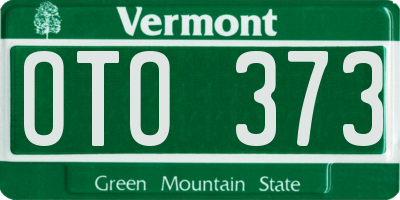VT license plate OTO373