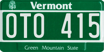 VT license plate OTO415